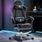 Ergonomic Gaming Chair with Footrest and Massage