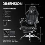 Ergonomic Gaming Chair with Footrest and Massage