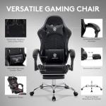 Ergonomic Gaming Chair with Footrest and Massage