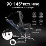 Ergonomic Gaming Chair with Footrest and Massage