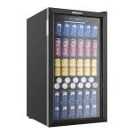 130 Can Mini Beverage Fridge with Glass Door
