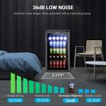 130 Can Mini Beverage Fridge with Glass Door