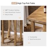 Tribesigns 39.4" Tall Pub Table for Small Spaces