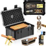 Travel Cigar Humidor Set with Accessories Kit