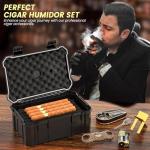 Travel Cigar Humidor Set with Accessories Kit
