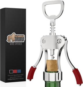 GORILLA GRIP Heavy Duty Wine Opener and Corkscrew