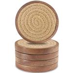 Absorbent Wood Coaster Set of 5 for Drinks