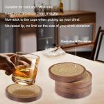 Absorbent Wood Coaster Set of 5 for Drinks