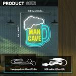 Cool Beer Neon Sign for Man Cave Decor