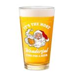 Funny Christmas Beer Glass - Perfect Holiday Gift