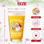 Funny Christmas Beer Glass - Perfect Holiday Gift