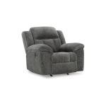 Ashley Frohn Gray Rocker Recliner with Pillow-Top Arms