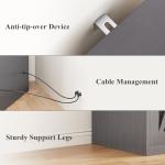 Large Coffee Bar Cabinet with Mini Fridge Space