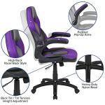 Purple/Black Ergonomic Gaming Chair with Flip-Up Arms