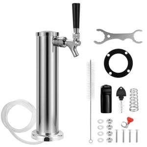 Single Tap Beer Tower Dispenser with Stainless Faucet