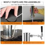 Single Tap Beer Tower Dispenser with Stainless Faucet