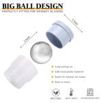 Whiskey Rocks Glass Set with Ice Ball Molds