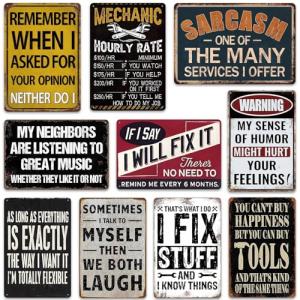 Funny Vintage Metal Signs for Man Cave Decor