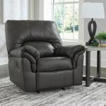 Gray Faux Leather Manual Rocker Recliner by Ashley