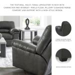 Gray Faux Leather Manual Rocker Recliner by Ashley