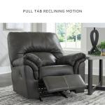 Gray Faux Leather Manual Rocker Recliner by Ashley