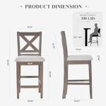 Set of 4 Modern Counter Height Bar Stools