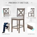 Set of 4 Modern Counter Height Bar Stools