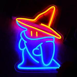 Black Mage Neon Sign – Ultimate Gamer Decor