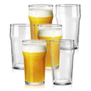 GATWOEST 20 oz Stackable Beer Glass Set of 6