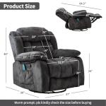 Cozy Heated Massage Rocker Recliner Chair