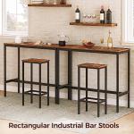 Set of 2 Rustic Industrial Bar Stools