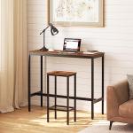 Set of 2 Rustic Industrial Bar Stools