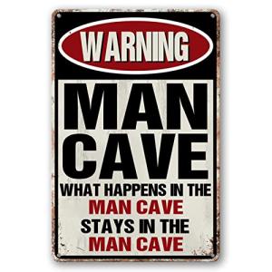 Funny Man Cave Metal Sign - 12 x 8 inches