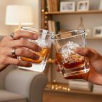 Personalized Whiskey Glass - Custom Engraved for Him