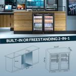 Tylza Under Counter Back Bar Cooler with Glass Doors