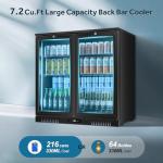 Tylza Under Counter Back Bar Cooler with Glass Doors