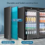 Tylza Under Counter Back Bar Cooler with Glass Doors