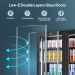 Tylza Under Counter Back Bar Cooler with Glass Doors