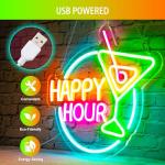 Dimmable Happy Hour Neon Sign for Bars