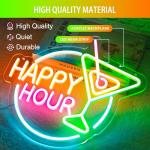 Dimmable Happy Hour Neon Sign for Bars