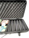 Black Poker Chip Case with Strong Interior for 500 Chips