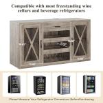 Jocoevol Coffee Bar Cabinet with Mini Fridge Space