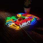 Neon Beer Parrot Palm Tree Wall Sign
