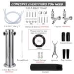 Stainless Steel Dual Faucet Kegerator Beer Tower
