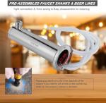 Stainless Steel Dual Faucet Kegerator Beer Tower