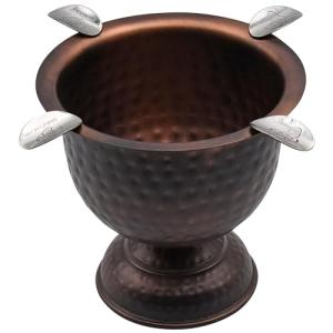 Antique Hammered Copper Cigar Ashtray for Indoor & Outdoor