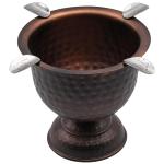 Antique Hammered Copper Cigar Ashtray for Indoor & Outdoor