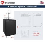 Kegco K309B-1 Black Kegerator with 2 Faucets