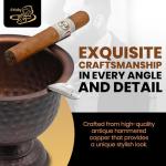 Antique Hammered Copper Cigar Ashtray for Indoor & Outdoor