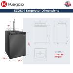 Kegco Black Stainless Steel Keg Dispenser with Tap